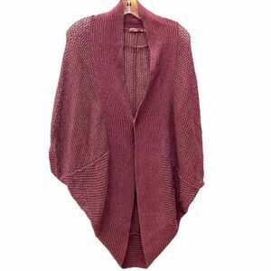 Prana Open-Front Knit Cardigan in Dusty Rose